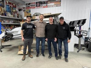 Samuel Lajoie, Mike Mahaney, Jeffrey Weare et Mario Quirion lors du séminaire l'hiver dernier. 
